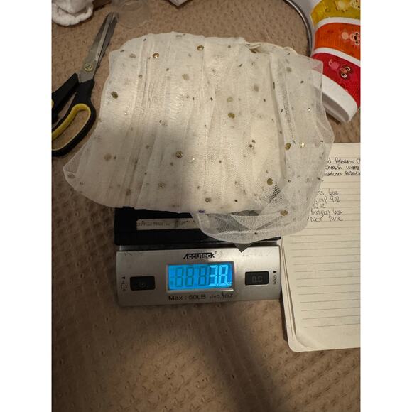 NWT Agha Noor White Mesh See Through Gold Speckled Tunic Top Size S - Picture 8 of 9